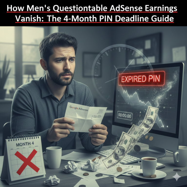 How Men's Questionable AdSense Earnings Vanish The 4-Month PIN Deadline Guide