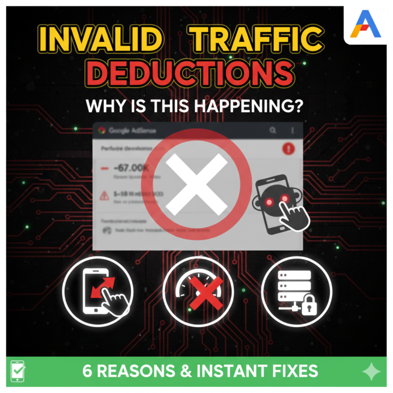 Why do I have invalid traffic deductions in my AdSense account